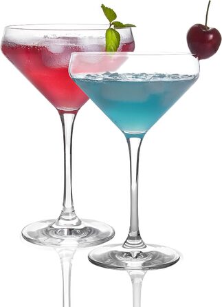 Набір келихів для Мартіні Crystal Martini 4 шт, 325 мл, преміум, без свинцю, прозорі, з подарунковою коробкою