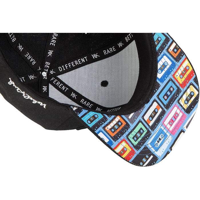 Кепка Snapback Nebelkind для чоловіків та жінок, унісекс, регульована, стильна, streetwear, бейсболка з прямим козирком, ретро (чорний, багатокольоровий)