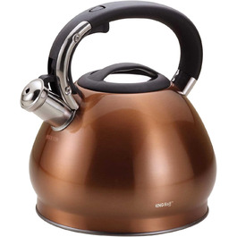 Чайник King Hoff з нержавіючої сталі та бронзи, 3.4 л, KH-1213, мідно-червоний