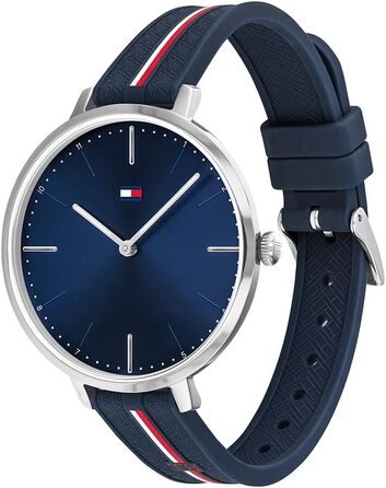 Жіночий аналоговий кварцовий годинник Tommy Hilfiger з темно-синім силіконовим ремінцем, модель 1782154