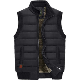 Чоловіча жилетка VtuAOL, тепла зимова жилетка з флісовою підкладкою, для активного відпочинку, чорна, XL