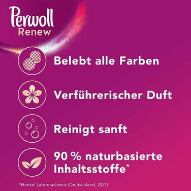 Рідкий засіб для прання Perwoll Renew Blütenrausch для кольорових та білих речей, квітковий аромат, 1.38 л (на 50 прань)