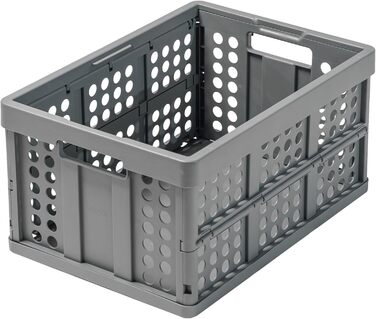 Clax® Folding Box | Folding Case | 45 Liters | grey