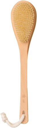 Transparent Particle-Matte Finish Anti-Slip Grip Body Brush, Bath Brush Wet and Dry Back Brush, Natural Bristle Hair Beechwood Material (14.8 * 3.1 inches * 2) (14.8 * 3.1 inches * 1)