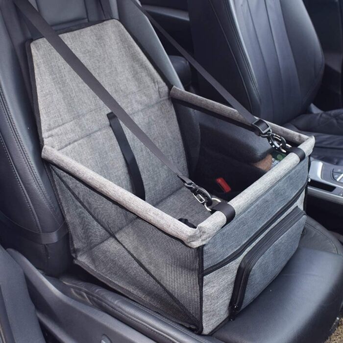 Водонепроникний килимок для автомобіля з домашніми тваринами GUOYI® - безпечний, двошаровий, потовщений, з переносною сумкою та подушкою для подорожей (сірий з чорною сумкою)