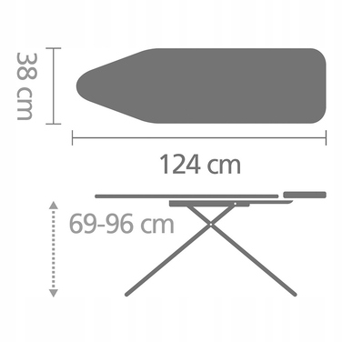 Прасувальна дошка Brabantia стандартна, 124 см x 38 см