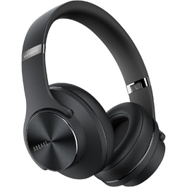 Навушники Bluetooth DOQAUS Over-Ear, 90 годин роботи, бездротові, з 3 EQ-режимами, HiFi стерео, складні, з мікрофоном, м'які амбушюри, для телефонів/подорожей/офісу/ноутбуків/ПК - Чорний