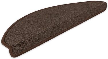 Ступінчасті килимки Kettelservice-Metzker Ariston для сходів, кавово-коричневого кольору, 15 шт. (64/20 см, напівкруглі)