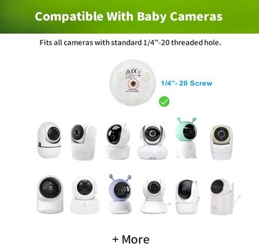 Держатель для дитячого монітора Lonnky 7.1' - сумісний з Vtech, Eufy, ANMEATE та іншими, регульований кріплення для ліжечка та стіни