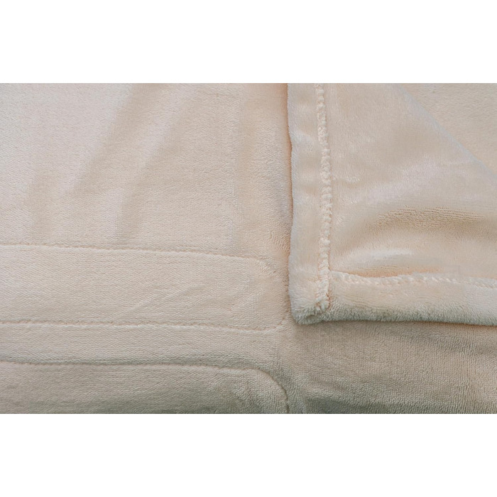 Електрична ковдра Marco Paul, тепла ковдра з підігрівом, флісова ковдра, для терапії спини, на софу (сірий фліс), кремовий колір