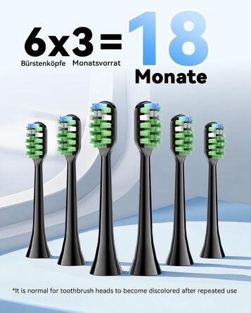 Електрична звукова зубна щітка JTF з УФ-дезінфекцією та сушінням, бездротова зарядка, 5 режимів чищення, 6 насадок, стаканчик для полоскання, акумуляторна для дому та подорожей (Чорна)