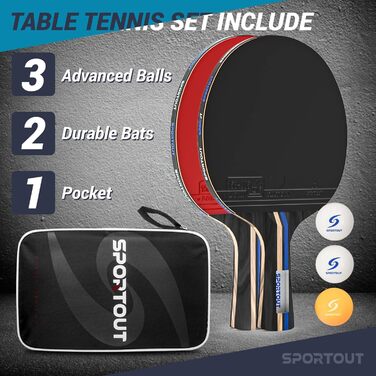 Portable Table Tennis Set with Paddles & Balls - Indoor/Outdoor Ping Pong Set