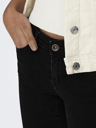 Жіночі скінні джинси ONLY Coral низька талія, чорний денім 28W/30L