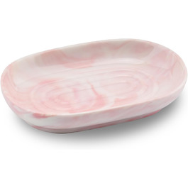 Миска для мила з кераміки, антиковзна, зелена/рожева | Мильниця для ванної, кухні, душу