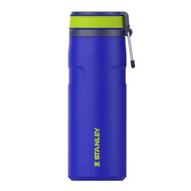 Термос-пляшка STANLEY 1913 IceFlow Bottle Twist Flip 0.47L, герметична пляшка для води з кришкою Twist Flip, Cobalt Chartreuse