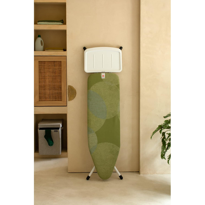Чохол для прасувальної дошки Brabantia Calm Rustle Size B (124x38 см), бавовна, з м'яким шаром піни та повсті, іржавий відтінок