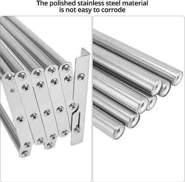 Сушарка для білизни настінна розкладна QWORK® 7 стержнів для балкону та пральні