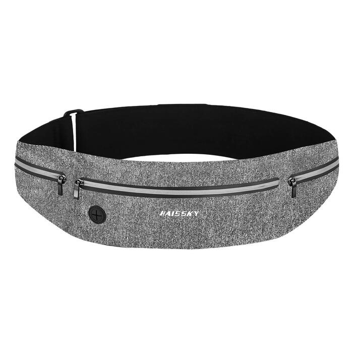 Сумка на пояс Haissky для бігу та спорту: чорна/сіра, для телефону до 6.9 дюймів