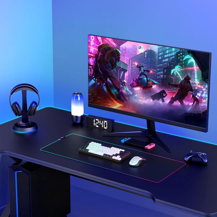 RedThunder Бездротовий ігровий комплект клавіатури та миші, DE TKL, 85 клавіш, акумулятор, компактний, 7200DPI, для PC, Mac, PS5, Xbox (біло-чорний)