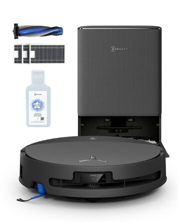 Робот-пилосос з функцією вологого прибирання ECOVACS T90 PRO Omni, 30 000 Па, PowerBoost, глянцевий чорний
