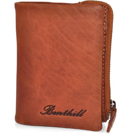 Benthill Small Wallet - Genuine Leather - Women's Wallet with RFID Protection - 6 Card Slots - Slim Wallet including Gift Box, Color: Brown