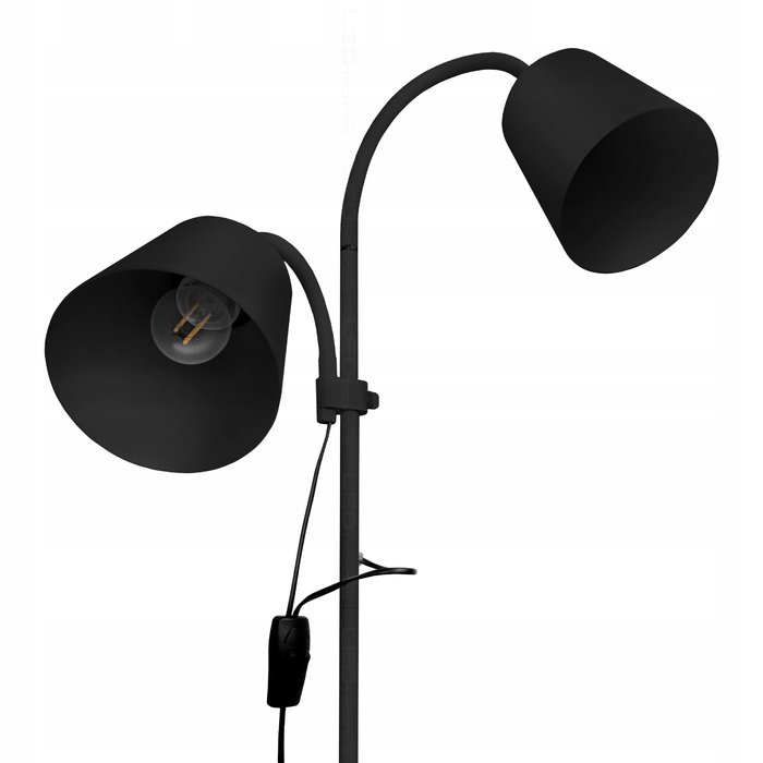 Підлогова LED-лампа LEDTechnics, чорна, 2x E27, 20 Вт, регульована, 170 см