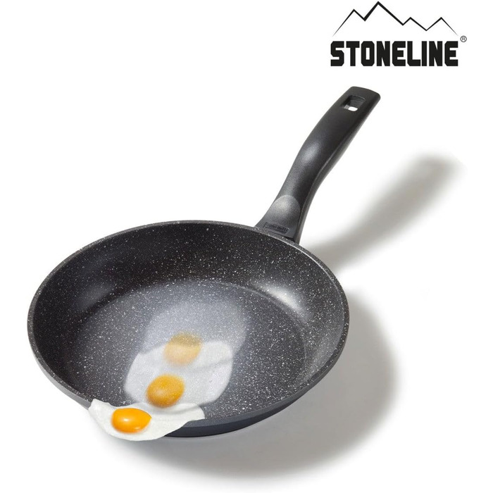 STONELINE Induction Cookware Set, 13-piece cookware set with lids, saucepan set coated with real stone particles, cast aluminum pots and pans suitable for all cooktops