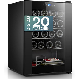 Витримайте вино з комфортом: Витриманий винний холодильник HEINRICHS 50л (18 пляшок) з LED-підсвіткою та регулюванням температури