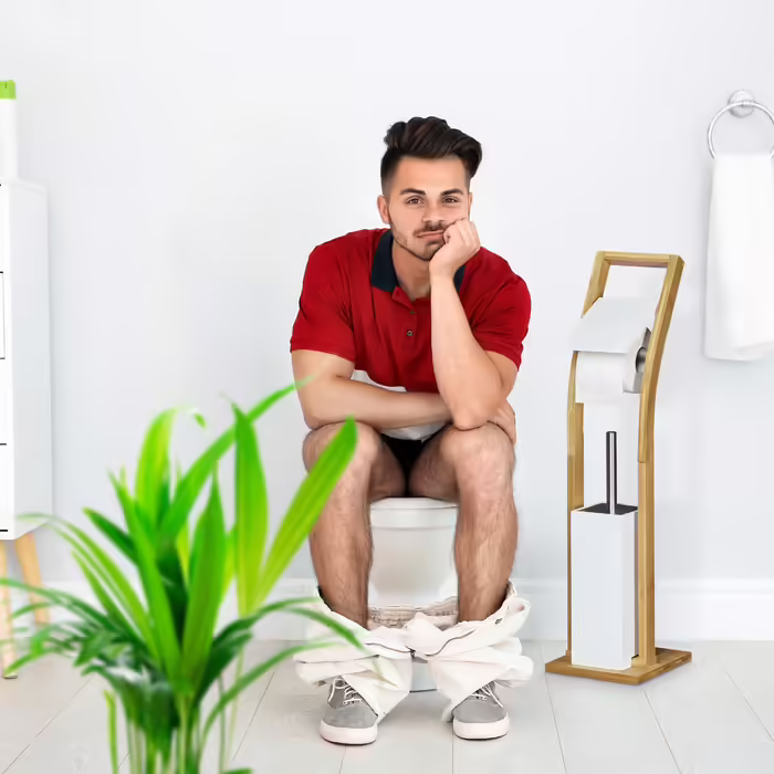 Relaxdays Toilet Set Bamboo