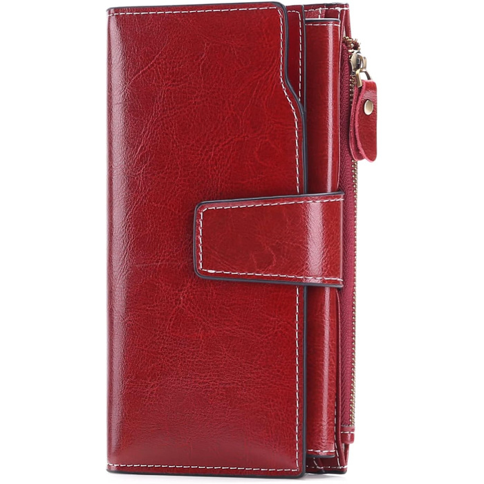 SENDEFN Women's Leather Wallet Large RFID Protection with Many Compartments, Including 20 Card Slots and a Phone Pocket