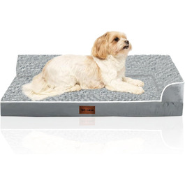 Ортопедичне ліжко для собак великих порід - водовідштовхуюче, з неслизьким дном та знімним чохлом (M: 71 x 58 x 17 см)