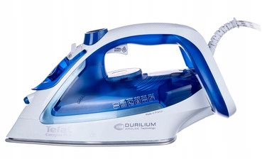 Парова праска Tefal FV5736E0, 2500 Вт, керамічна підошва, синя, 270 мл
