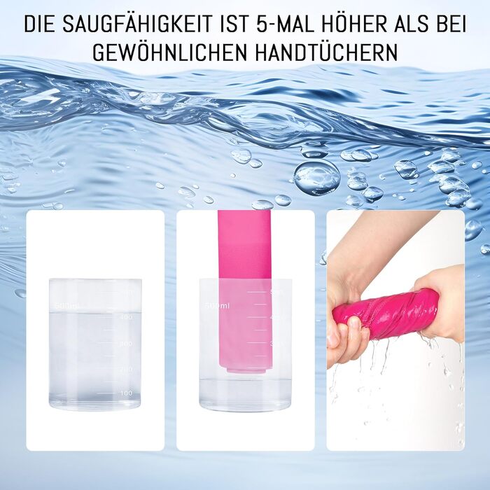 Набір з 2 рушників з мікрофібри: великий (180x90 см) для пляжу та маленький (80x40 см) для спорту, швидковисихаючі та не пісові, ідеально для відпочинку, сауни, трекінгу (рожевий)