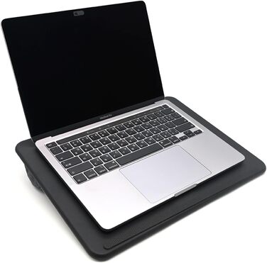 Підставка для ноутбука на колінах, колінцевий столик з подушкою, L – дерев'яний вигляд (M – PU), 30.5 x 57 x 4.5 см