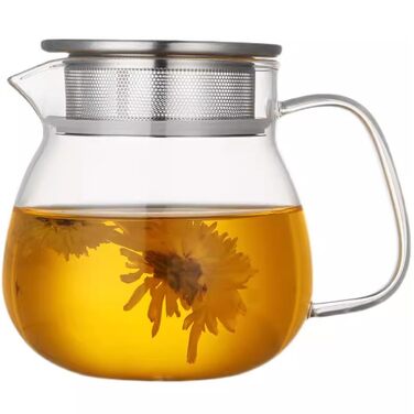 Скляний чайник Teekanne з ситом та кришкою з нержавіючої сталі, 500 мл