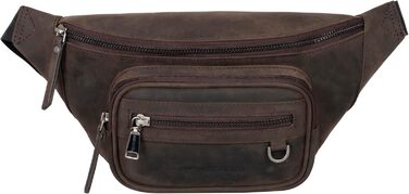 Чоловіча поясна/животна сумка Marc Peter® Varadero з натуральної шкіри Наппа | Перехресна сумка на пояс для чоловіків та жінок | Сумка на пояс з можливістю зміни ремінця (Кольори: Кольору вугілля, Мисливський)