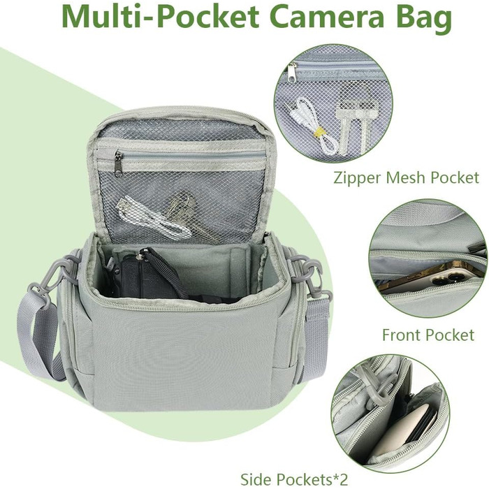 Чохол для камери Ainiv: DSLR/SLR, Canon, Nikon, Sony, водонепроникний, зелений (сірий)