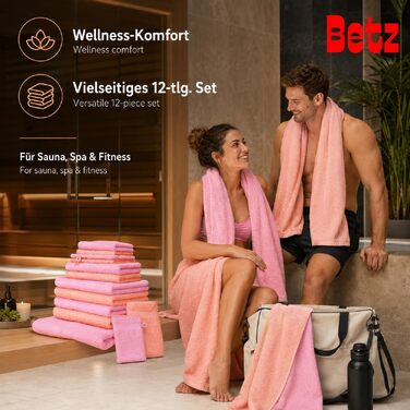 Набір рушників Betz Palermo, 100% бавовна, 10 предметів (бірюзовий та сірий), преміум якість