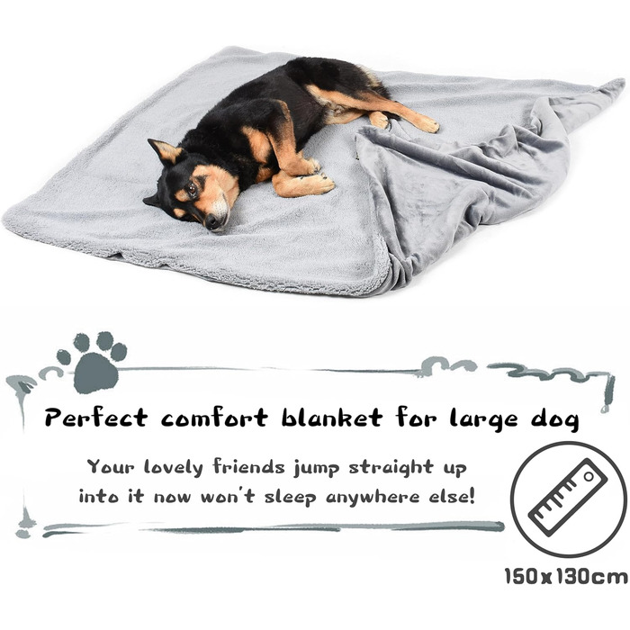 М'яка ковдра для домашніх тварин з флісу, Sherpa, плюшева, для собак, котів, цуценят, 152x127 см