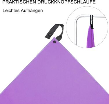 Набір рушників Leeyunbee з мікрофібри (2 шт.) - 160x80 см + 80x40 см, швидковисихаючі, для спорту, подорожей, пляжу (фіолетовий)
