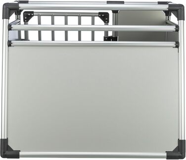 Тріксі Транспортний бокс для собак з алюмінію, розмір M–L, 60x65x86 см - стабільний, тихий, з безпечним замком та неслизьким килимком