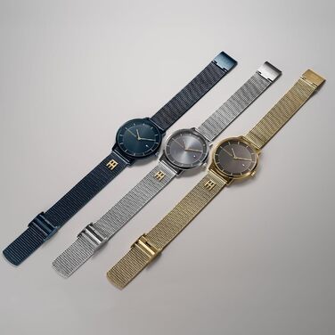 Годинник Tommy Hilfiger для жінок: кварцовий, з мікросітчатим ремінком з нержавіючої сталі. Кольори: срібло, золото, рожеве золото, темно-синій (чорний)