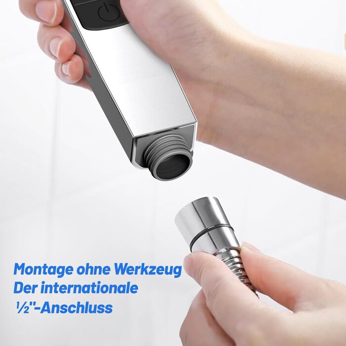 Насадка для душу VEHHE з економним споживанням води, 7 режимів, дощова лійка з кнопкою зупинки, регулюванням однією рукою та силіконовою форсункою, що запобігає засміченню, велика душова лійка, підвищення тиску води (срібна), 7 режимів / срібна