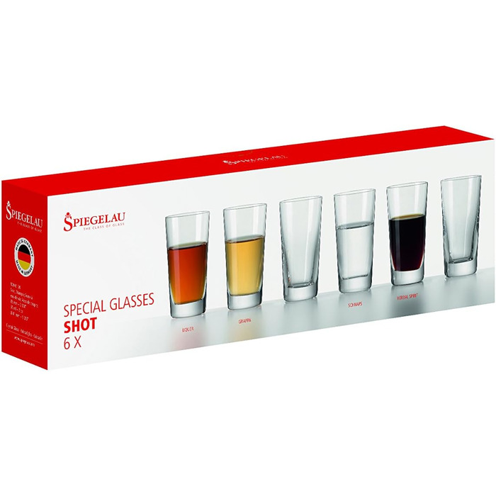 Spiegelau Schnapsgläser 55 ml, 6 Pieces, Special Glasses, 9000191, Crystal Shot Glasses, Brandy Glasses, Dishwasher Safe