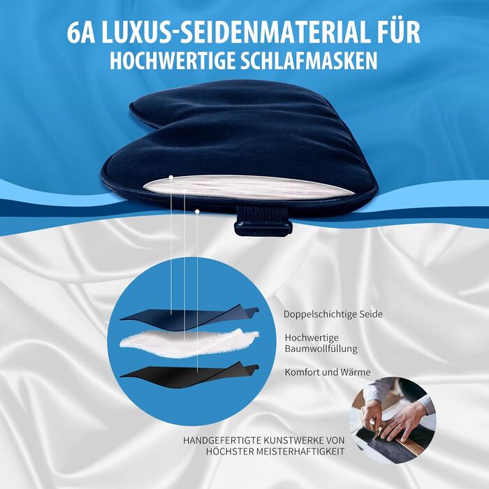 Шовкова маска для сну Aosun Luxus, 100% шовк 22 momme, для жінок та чоловіків, ідеальна для розслаблення та здорового сну, подарунок на Різдво, День народження