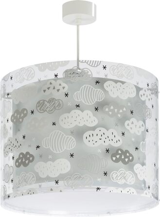 Dalber Kids Lamp Pendant Light Chandelier Clouds Grey Children's Room Lamp, 33 x 33 x 25 cm