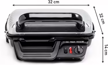 Tefal GC3060 3-in-1 Contact Grill | with Gratinating Function | doubles as a table grill/BBQ when opened | Sandwich, Steak, Panini | adjustable thermostat | non-stick coating | Grey Single with Gratinating Function