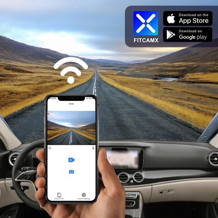 Відеореєстратор Fitcamx для Mercedes-Benz E-Class W212 (2010-2016) 4K WiFi з картою 64GB