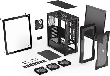 Корпус для ПК Endorfy Regnum 400 Air ATX, загартоване скло, 4x120мм ARGB вентилятори
