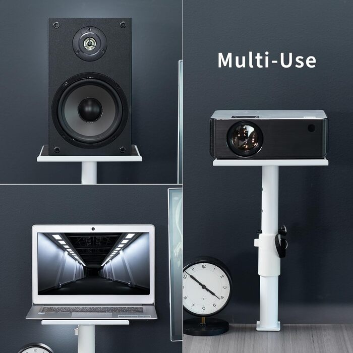 Кріплення для акустики VIVO: універсальні підставки для колонок, 2 шт., білі, регулювання висоти та нахилу